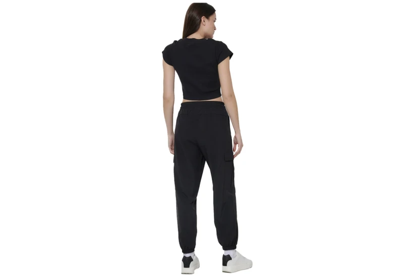 Body Action Poly Stretch Cargo Γυναικείο Παντελόνι Φόρμας Μαύρο