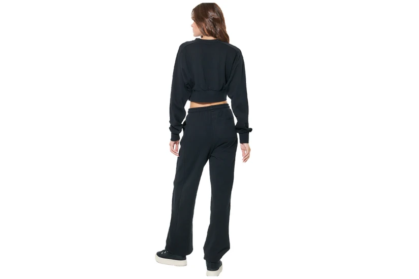 Body Action French Terry Παντελόνι Φόρμας Γυναικείο (021631 BLACK-01)