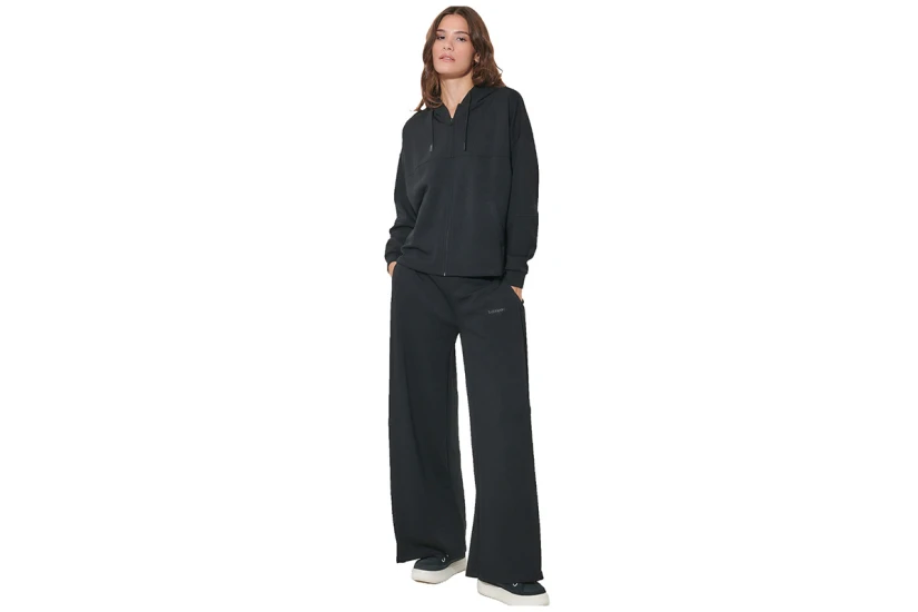 Body Action Modal Wide-Leg Παντελόνι Φόρμας Γυναικείο (021634 BLACK-01)