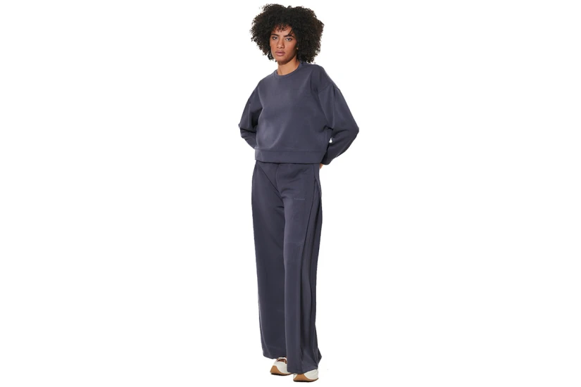 Body Action Modal Wide-Leg Παντελόνι Φόρμας Γυναικείο (021634 EBONY BLUE-04E)