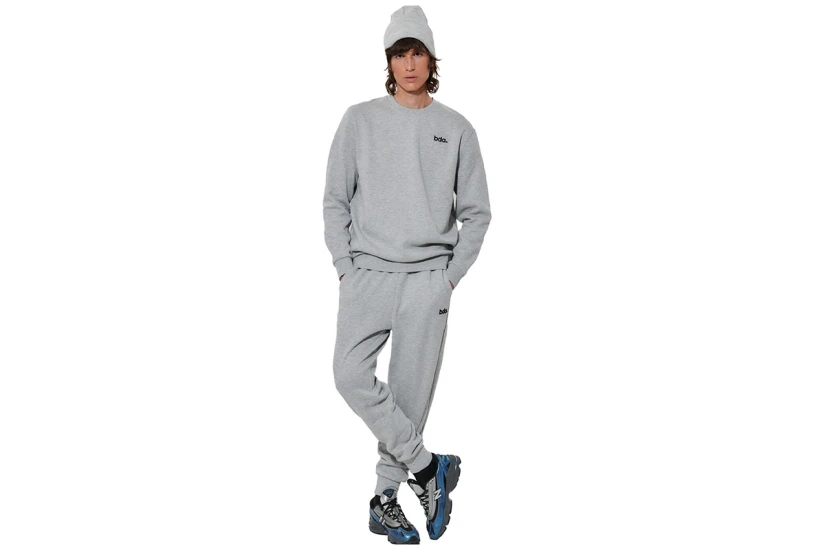 Body Action Fleece Sportstyle Παντελόνι Φόρμας Ανδρικό (023627 LIGHT MELANGE GREY-03C)