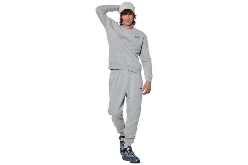 Body Action Fleece Sportstyle Παντελόνι Φόρμας Ανδρικό (023627 LIGHT MELANGE GREY-03C)