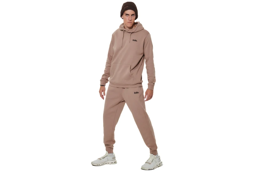 Body Action Fleece Sportstyle Παντελόνι Φόρμας Ανδρικό (023627 MOCHA MERINGUE-05E)