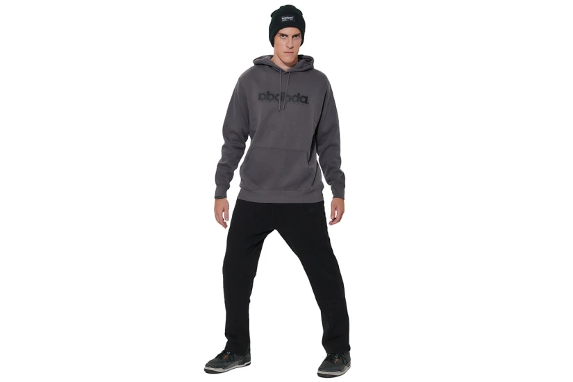 Body Action Fleece Open-Leg Παντελόνι Φόρμας Ανδρικό (023628 BLACK-01)