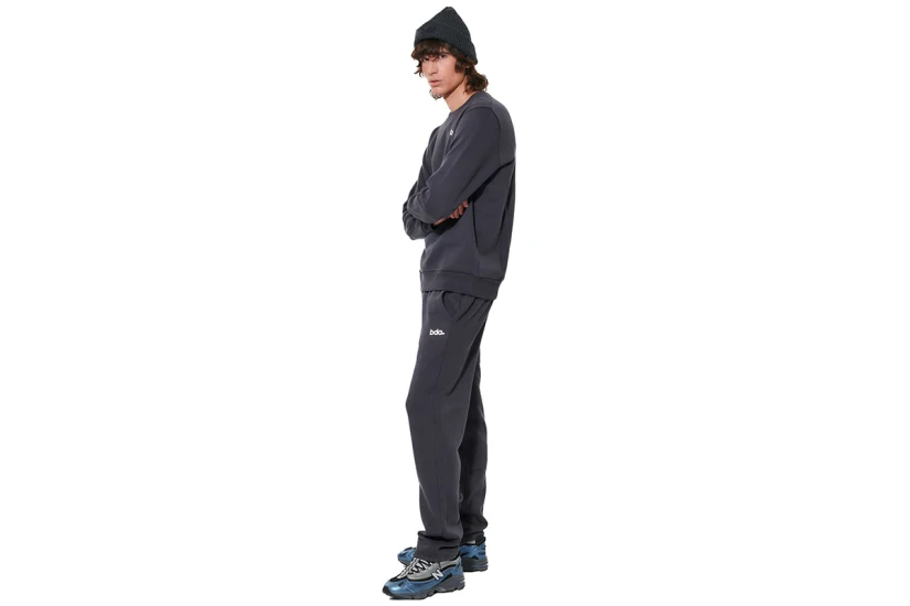 Body Action Fleece Open-Leg Παντελόνι Φόρμας Ανδρικό (023628 EBONY BLUE-04E)