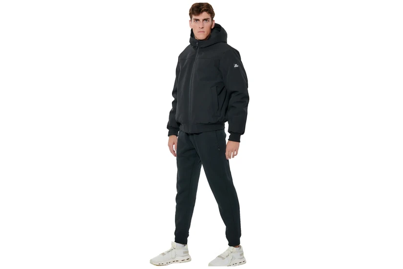 Body Action Fleece Παντελόνι Φόρμας Ανδρικό (023634 BLACK-01)