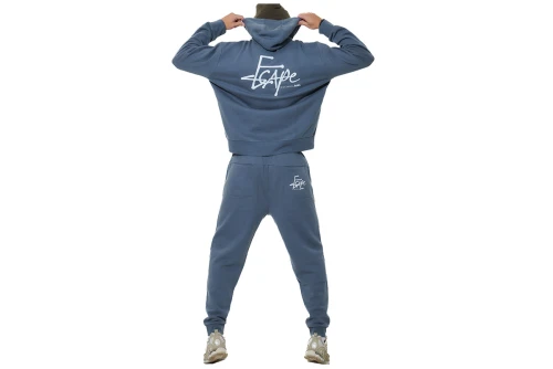 Body Action Tapered Fleece Παντελόνι Φόρμας Ανδρικό (023635 BLUE STONE-04C)