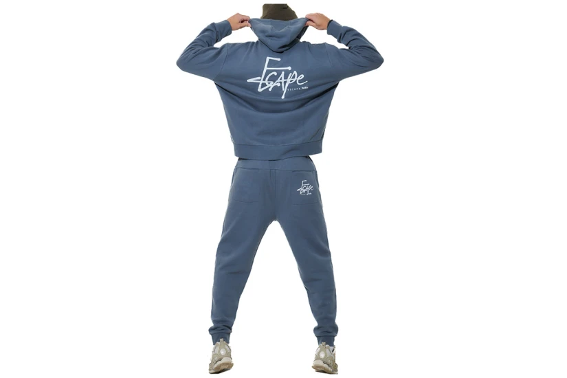 Body Action Tapered Fleece Παντελόνι Φόρμας Ανδρικό (023635 BLUE STONE-04C)