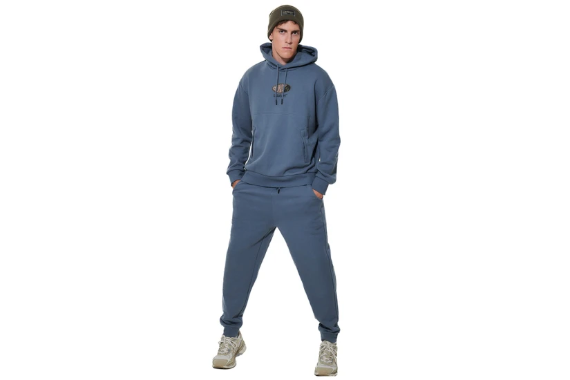 Body Action Tapered Fleece Παντελόνι Φόρμας Ανδρικό (023635 BLUE STONE-04C)