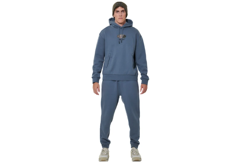 Body Action Tapered Fleece Παντελόνι Φόρμας Ανδρικό (023635 BLUE STONE-04C)