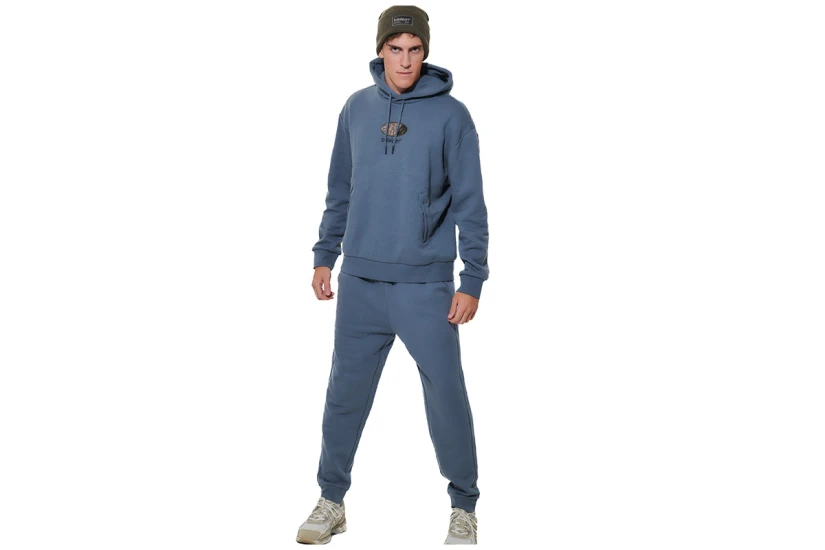 Body Action Tapered Fleece Παντελόνι Φόρμας Ανδρικό (023635 BLUE STONE-04C)