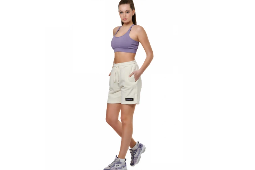 Body Action Gymtech Sweat Γυναικείο Αθλητικό Σορτς Εκρού