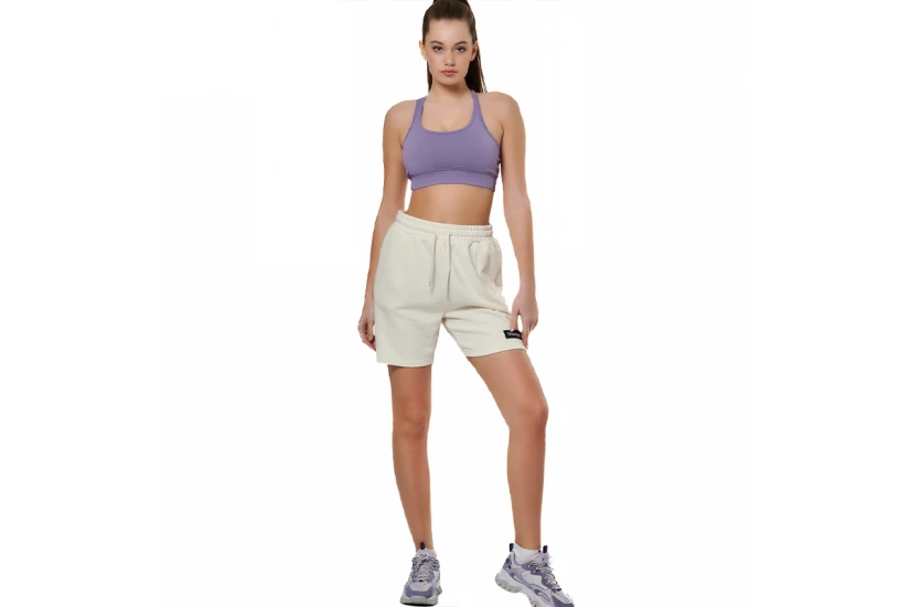 Body Action Gymtech Sweat Γυναικείο Αθλητικό Σορτς Εκρού