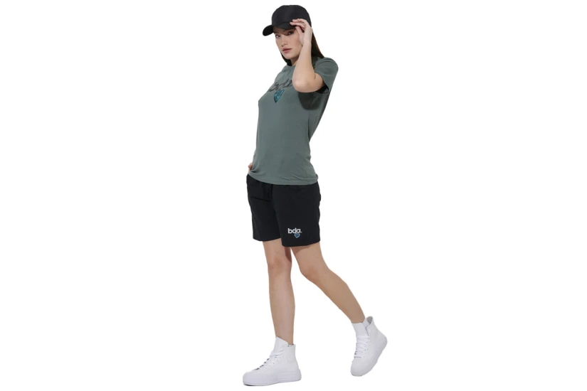 Body Action Essentials French Terry Γυναικεία Αθλητική Βερμούδα Μαύρη