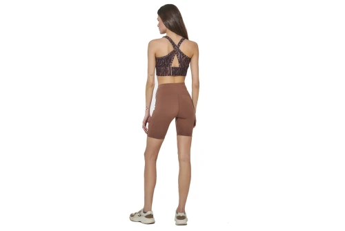 Body Action Bike Κολάν Κοντό Γυναικείο (031617 BROWN GREY-6)