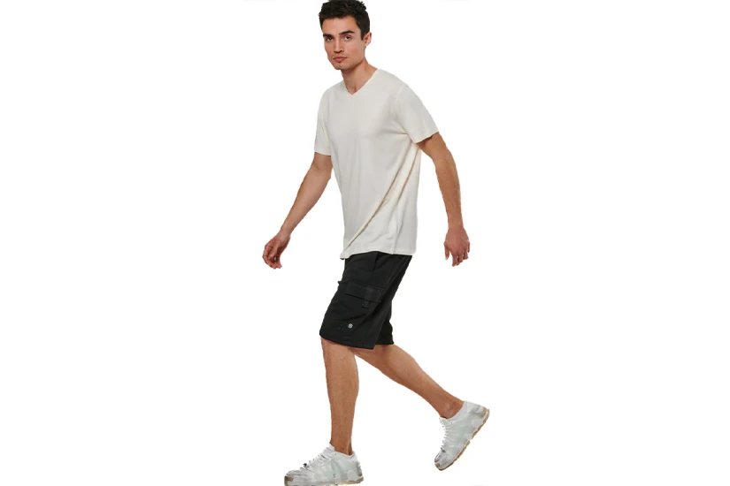Body Action Tech Fleece Ανδρική Βερμούδα Cargo Μαύρη