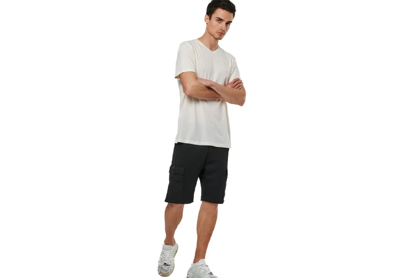 Body Action Tech Fleece Ανδρική Βερμούδα Cargo Μαύρη