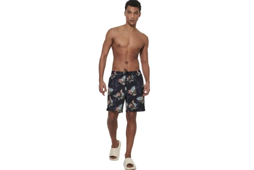 Body Action Allover Printed Μαγιό Βερμούδα Ανδρικό (033624 BLACK-01)