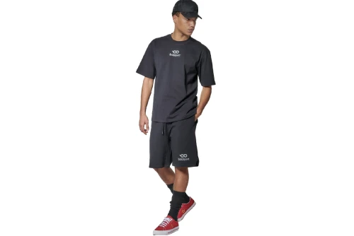 Body Action High Density Logo Terry Βερμούδα Αθλητική Ανδρική (033628 BLACK-01)