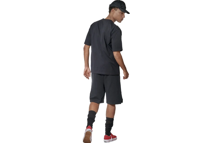 Body Action High Density Logo Terry Ανδρική Αθλητική Βερμούδα Μαύρη