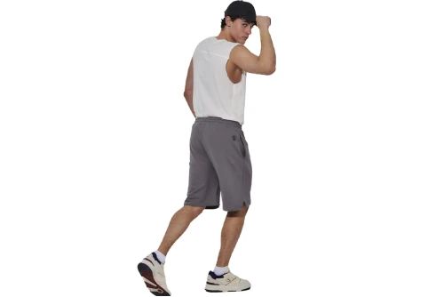 Body Action High Density Logo Terry Βερμούδα Αθλητική Ανδρική (033628 STEEL GREY-03)