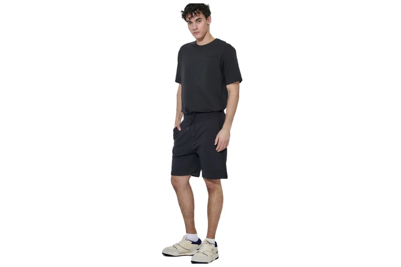 Body Action Cotton Terry Ανδρική Αθλητική Βερμούδα Μαύρο