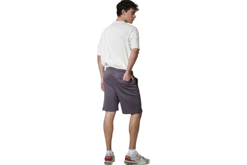 Body Action Cotton Terry Ανδρική Αθλητική Βερμούδα Γκρι Σκούρο