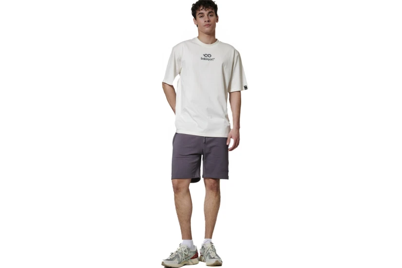 Body Action Cotton Terry Ανδρική Αθλητική Βερμούδα Γκρι Σκούρο