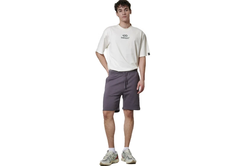 Body Action Cotton Terry Ανδρική Αθλητική Βερμούδα Γκρι Σκούρο