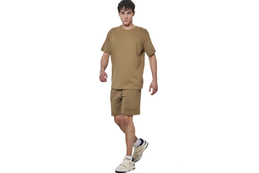 Body Action Cotton Terry Ανδρική Αθλητική Βερμούδα Χακί