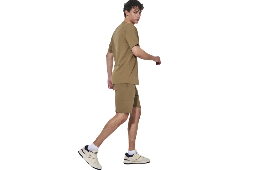 Body Action Cotton Terry Ανδρική Αθλητική Βερμούδα Χακί