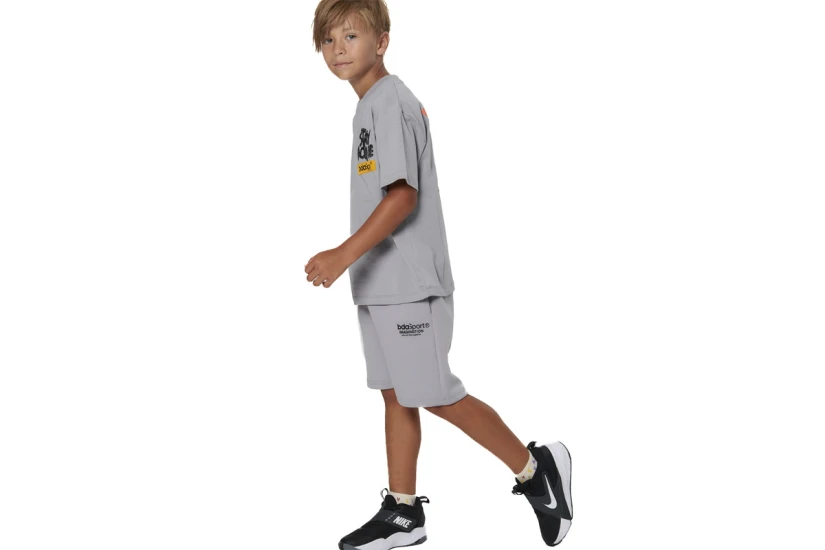 Body Action Tech Fleece Ανδρική Αθλητική Βερμούδα Γκρι