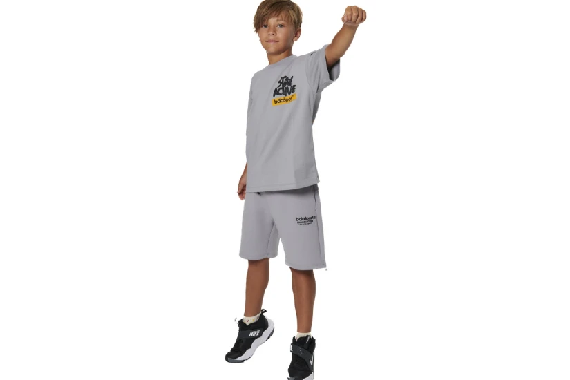 Body Action Tech Fleece Ανδρική Αθλητική Βερμούδα Γκρι