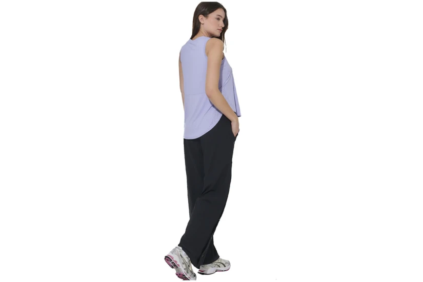 Body Action Loose Breathable Yoga Γυναικεία Αμάνικη Μπλούζα Βιολετί