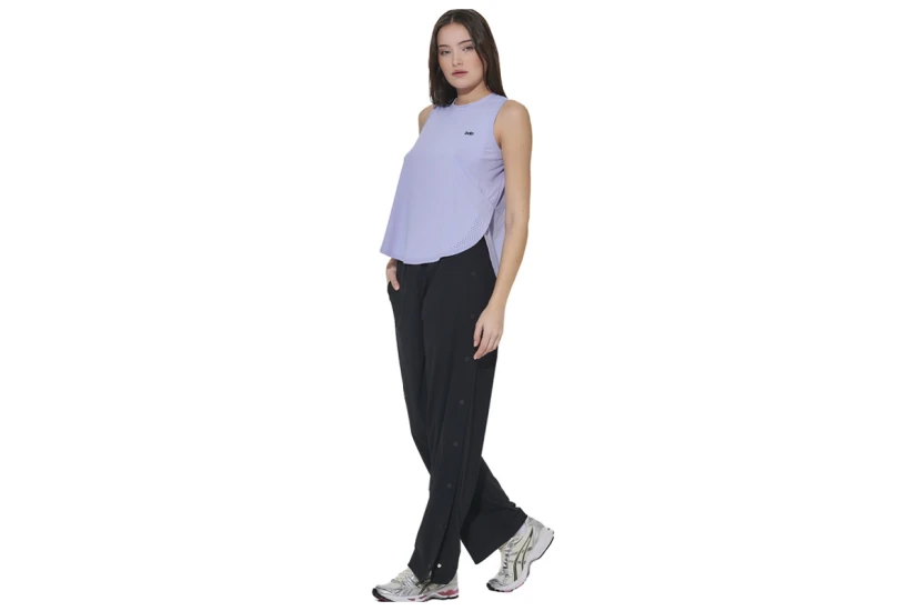 Body Action Loose Breathable Yoga Γυναικεία Αμάνικη Μπλούζα Βιολετί