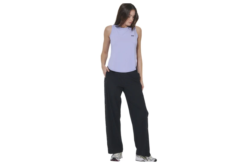 Body Action Loose Breathable Yoga Γυναικεία Αμάνικη Μπλούζα Βιολετί