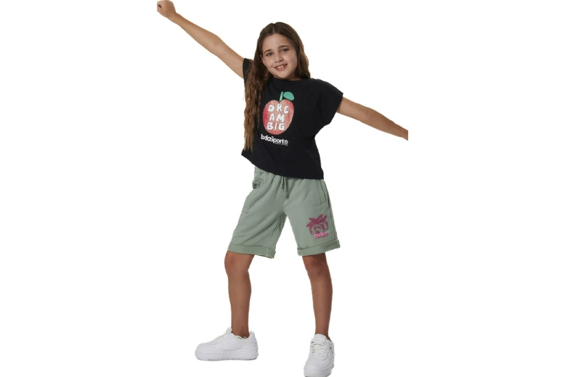 Body Action Heavy Jersey Graphic Παιδική Αμάνικη Μπλούζα Μαύρη