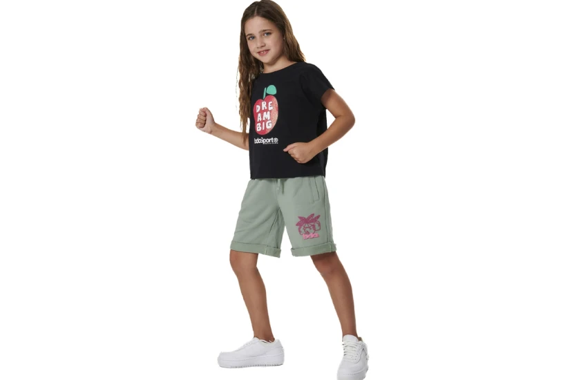 Body Action Heavy Jersey Graphic Παιδική Αμάνικη Μπλούζα Μαύρη