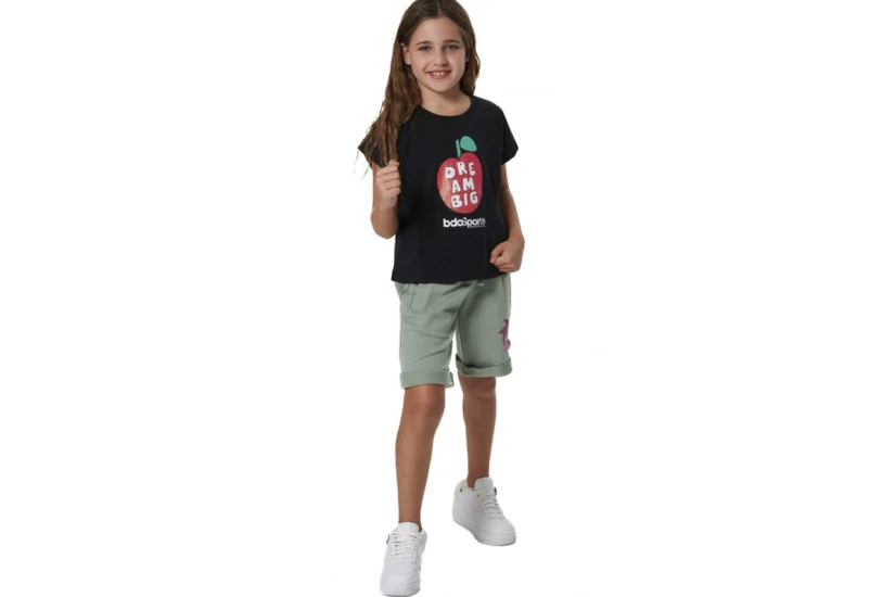 Body Action Heavy Jersey Graphic Παιδική Αμάνικη Μπλούζα Μαύρη