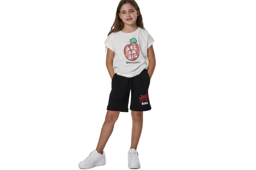 Body Action Heavy Jersey Graphic Παιδική Αμάνικη Μπλούζα Λευκή