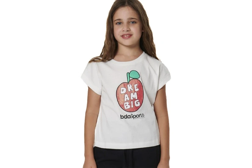 Body Action Heavy Jersey Graphic Παιδική Αμάνικη Μπλούζα Λευκή