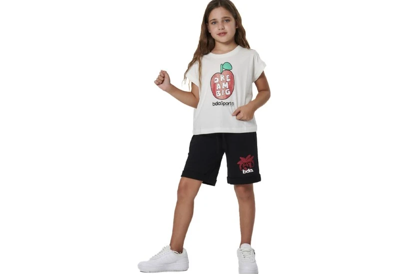 Body Action Heavy Jersey Graphic Παιδική Αμάνικη Μπλούζα Λευκή