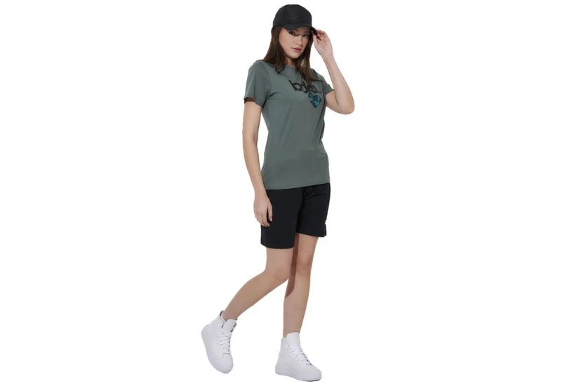 Body Action Logo Γυναικείο Κοντομάνικο T-Shirt Χακί
