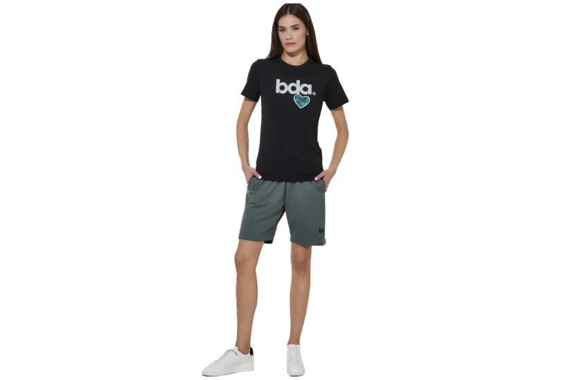 Body Action Logo Γυναικείο Κοντομάνικο T-Shirt Μαύρο