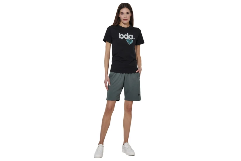 Body Action Logo Γυναικείο Κοντομάνικο T-Shirt Μαύρο
