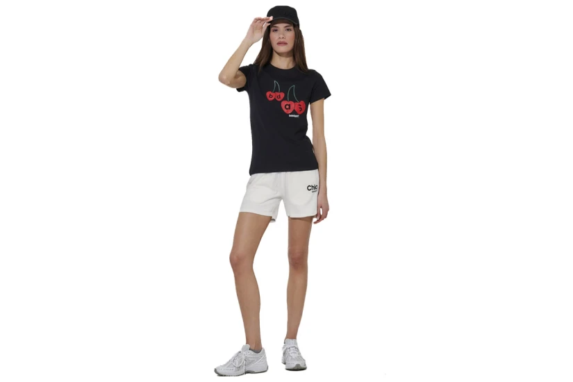 Body Action Slim Fit Γυναικείο Κοντομάνικο T-Shirt Μαύρο
