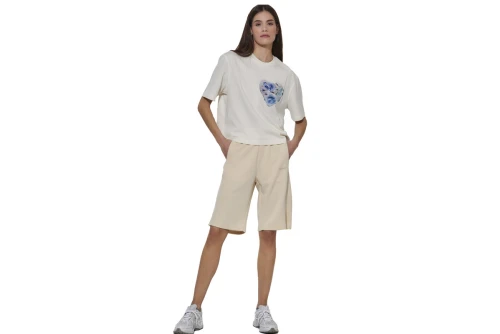 Body Action Relaxed Fit Mercerised T-Shirt Γυναικείο (051624 WHITE ALYSSUM-05A)