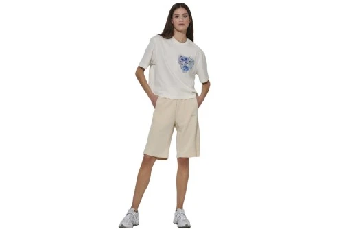 Body Action Relaxed Fit Mercerised T-Shirt Γυναικείο (051624 WHITE ALYSSUM-05A)