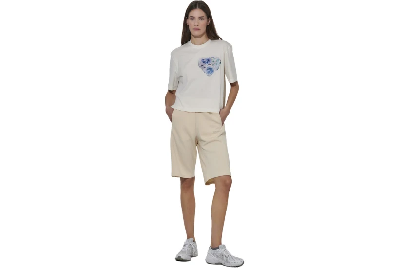 Body Action Mercerised Γυναικείο Κοντομάνικο T-Shirt Λευκό
