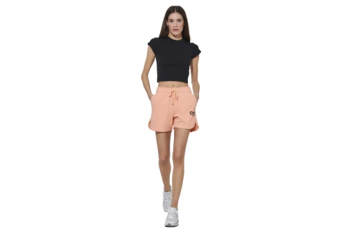 Body Action Stretch Jersey Cropped T-Shirt Γυναικείο (051625 BLACK-01)
